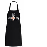 Zwarte schort met Eid Mubarak en schaap graphics voor Eid Mubarak gelegenheid